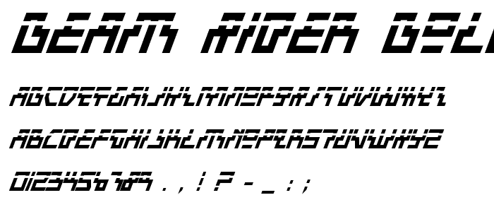 Beam Rider Bold Italic Laser font